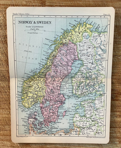 Map of Norway & Sweden
