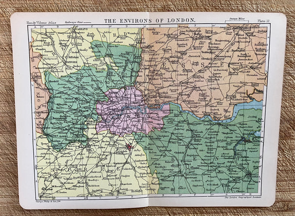 Map of The Environs of London