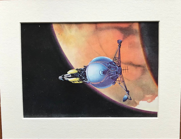 Mounted 1951 Space Art print by RA Smith.