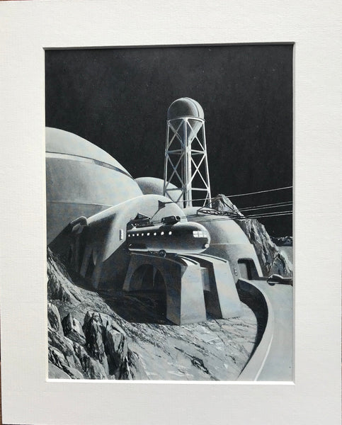Mounted 1954 Lunar Base by RA Smith
