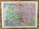 Map of part of Yorkshire and Lancashire