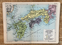 Map of Japan West Honshiu, Shikoku & Kiushiu