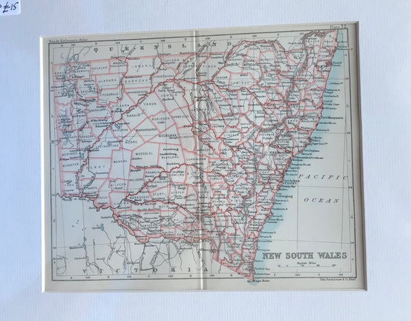 1890 Map of New South Wales