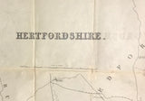 1880 Large Map of Hertfordshire by Kelly’s