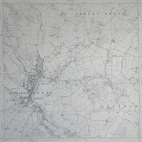 Large Unframed 1960 Ordnance Survey map of Chesham and Environs