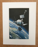 Mounted 1960 Satellite Print by Knight.