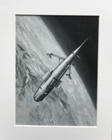 Mounted 1954 Instrument Carrying Rocket in Orbit by RA Smith
