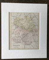 1892 Mounted Map of Shropshire.