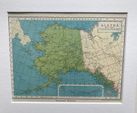1936 Mounted Map of Alaska.
