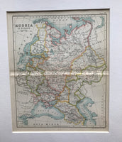 1890 Map of Russia in Europe