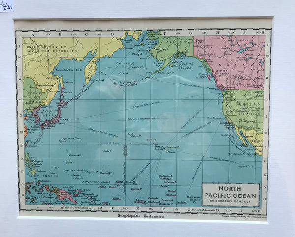 1936 Map of North Pacific Ocean